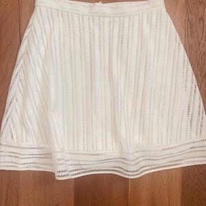 J. Crew Cream Lace A-Line Skirt